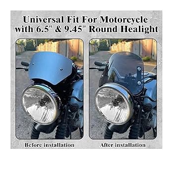 Amazon | ユニバーサルバイク風防 6.5インチ & 9.45インチ
